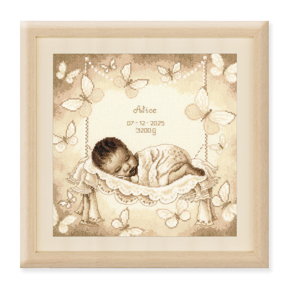 Baby in Hammock Cross Stitch Kit by Vervaco