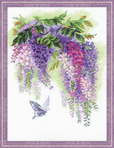 Wisteria Cross Stitch Kit by Riolis