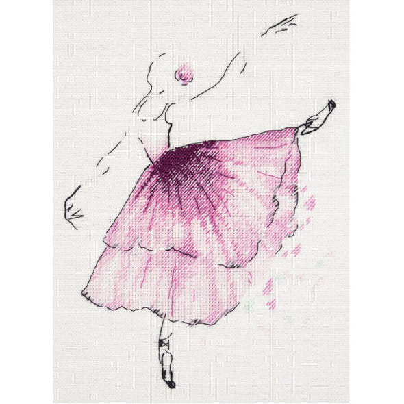 Anemone Flower Ballerina Cross Stitch Kit by Panna