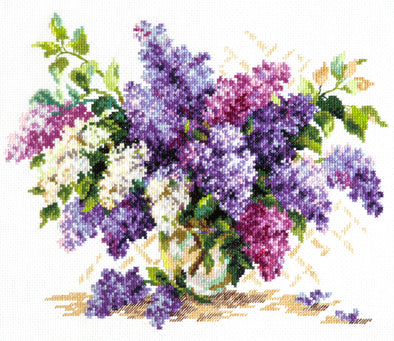 Lilac Cross Stitch Kit by Magic Needle