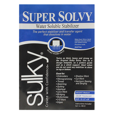 Sulky Super Solvy Stabilizer - Clear - 19.75'' x 1 yd. Pkg
