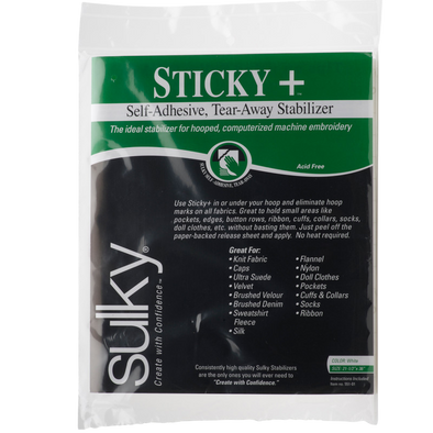 Sulky Sticky + Stabilizer - White - 21 1/2'' x 1 yd. Pkg
