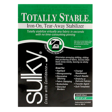 Sulky Totally Stable Stabilizer - Black - 20'' x 1 yd. Pkg