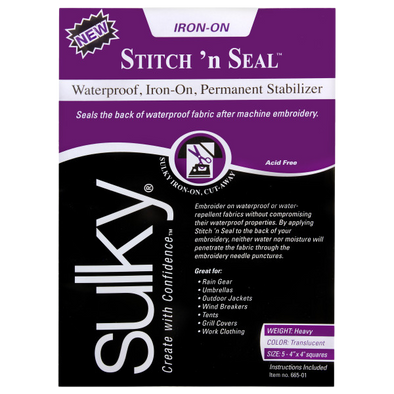 Sulky Stitch 'n Seal - 4 x 4 - Five Pieces