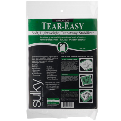 Sulky Tear-Easy Stabilizer - White - 20'' x 3 yd. Pkg