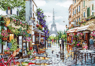 Paris in Flowers Cross Stitch Kit by Luca-S