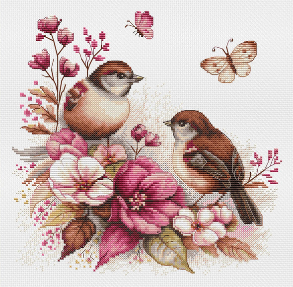 The Birds-Spring Cross Stitch Kit by Luca-S