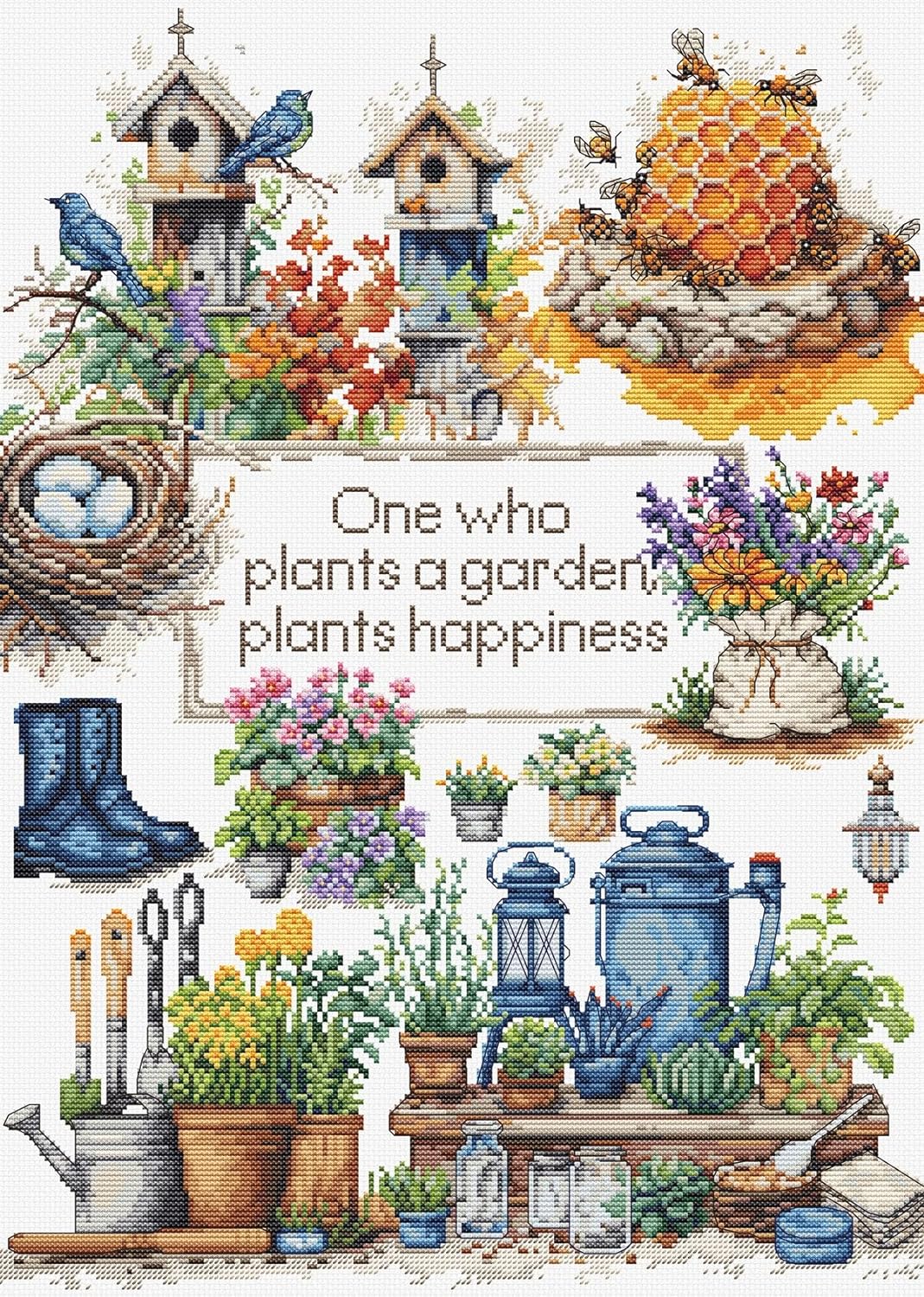 Garden Plants Cross Stitch Kit by Luca-S – VolcanoStitching