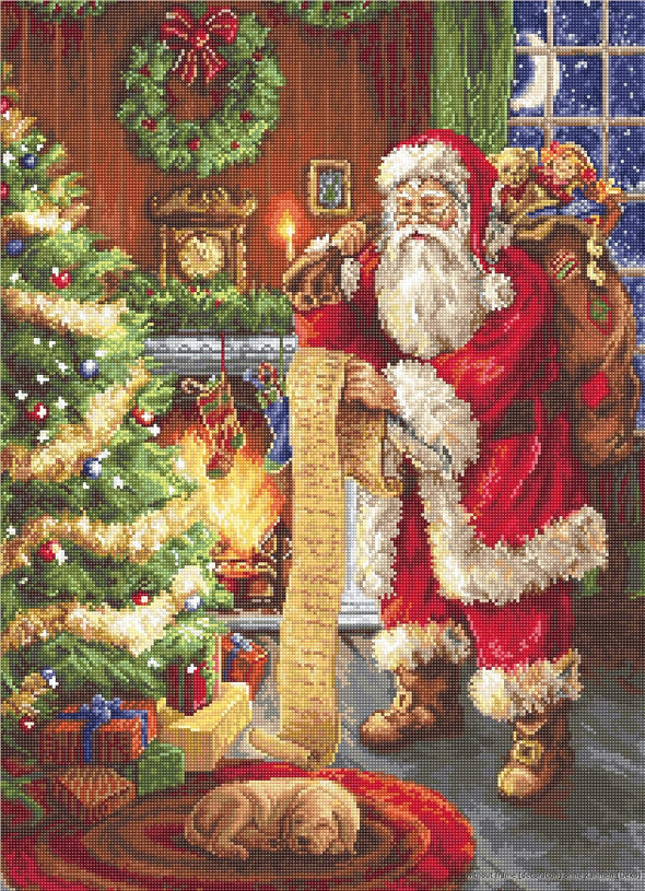 Santa's List Cross Stitch Kit by Luca-S
