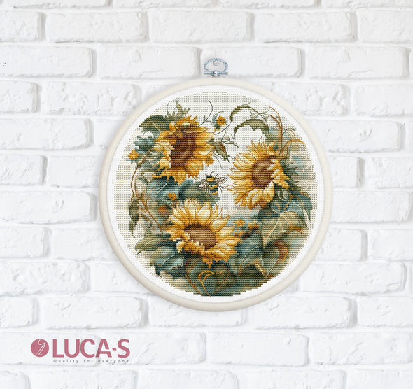 Sunflower Cross Stitch Kit by Luca-S