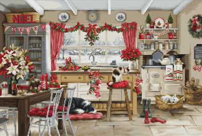 Christmas Farmhouse Kitchen Cross Stitch Kit by Luca-S