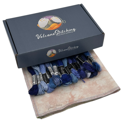 Shades of Blue Embroidery Thread Set by VolcanoStitching