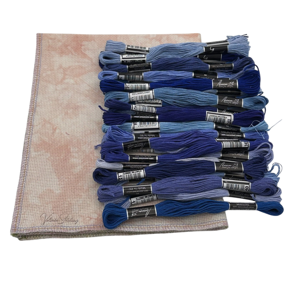 Shades of Blue Embroidery Thread Set by VolcanoStitching