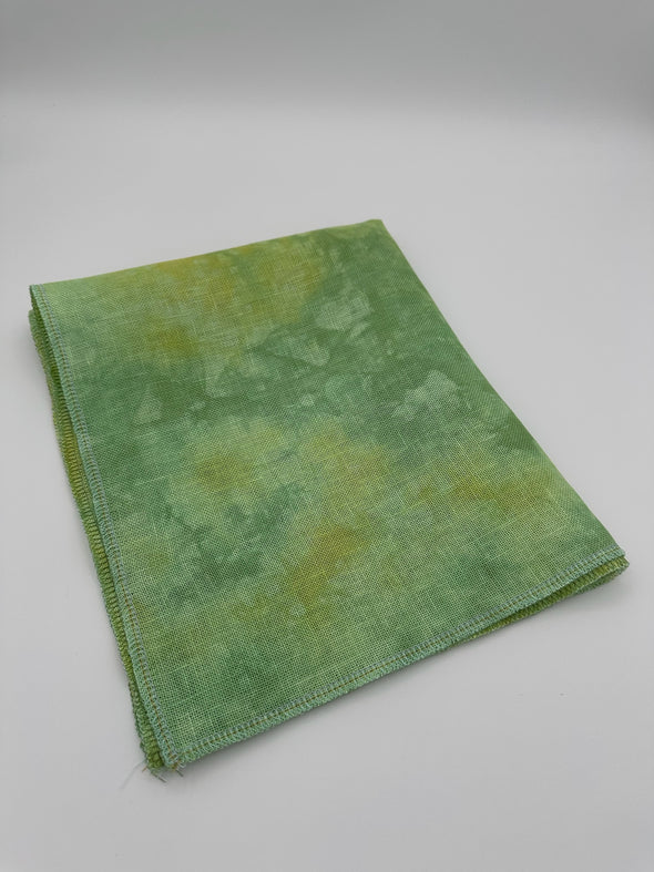 Green Snake Hand Dyed Cross Stitch Fabric by VolcanoStitching