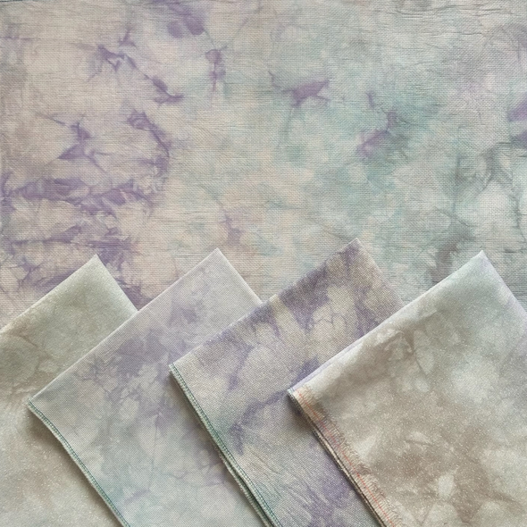 Lavender Drift Hand Dyed Cross Stitch Fabric by VolcanoStitching