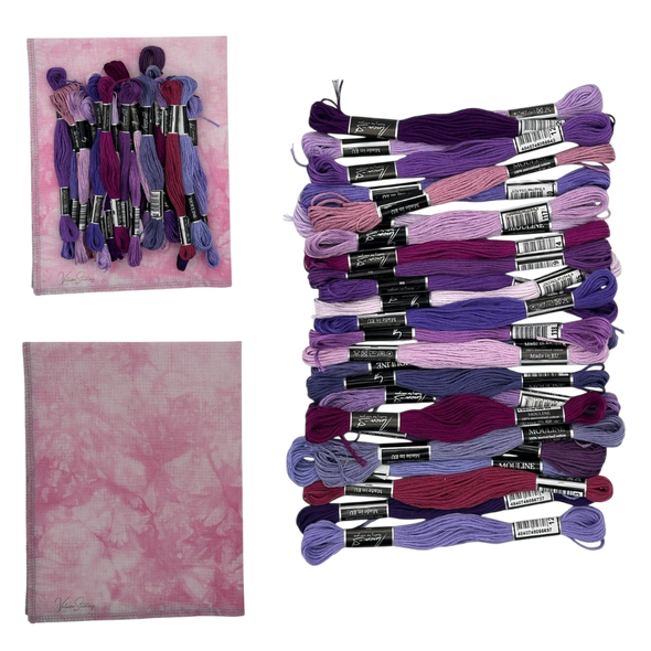 Shades of Purple Embroidery Thread Set by VolcanoStitching