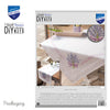 Vervaco embroidery DIY kit packaging with tablecloth design featuring lavender and text.