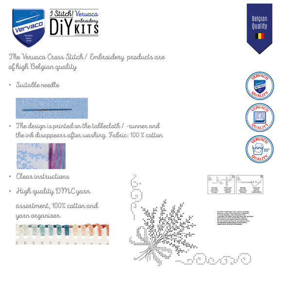 Vervaco DIY Kits packaging with product details and branding on a white background