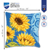 Sunflowers on Blue Cross Stitch Cushion Kit by Vervaco