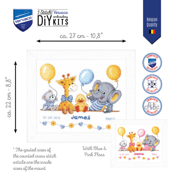 Baby shower II Cross Stitch Kit by Vervaco