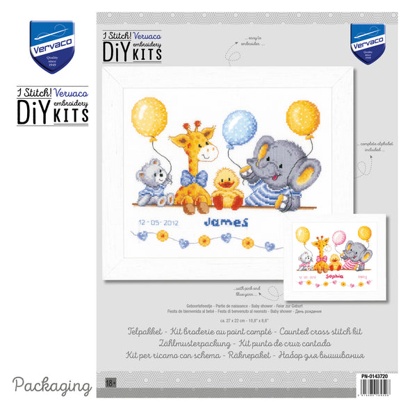 Baby shower II Cross Stitch Kit by Vervaco