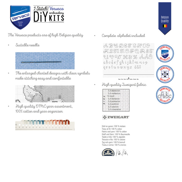 Baby shower II Cross Stitch Kit by Vervaco