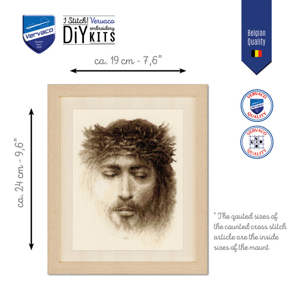 Jesus Cross Stitch Kit by Vervaco