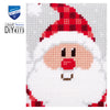 Cross-stitch pattern of a Santa Claus face with Vervaco logo.