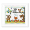 Forest Animals I Birth Record Cross Stitch Kit by Vervaco