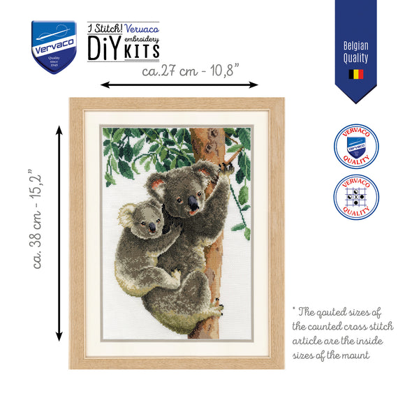 Koala with Baby Cross Stitch Kit by Vervaco