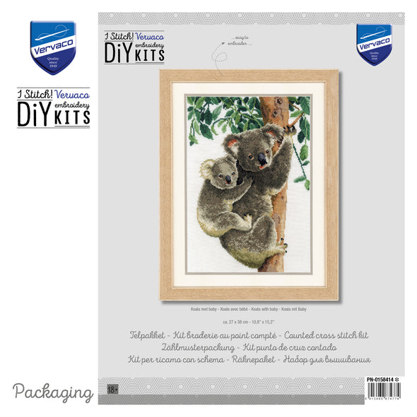 Koala with Baby Cross Stitch Kit by Vervaco