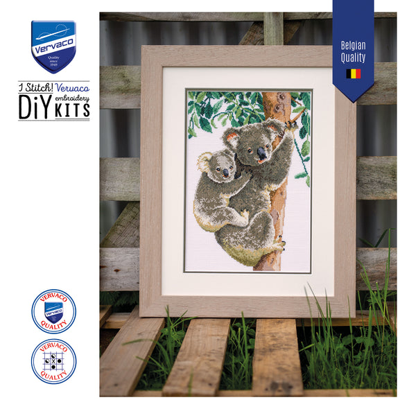 Koala with Baby Cross Stitch Kit by Vervaco