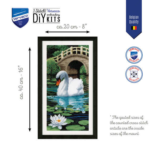 Swan Cross Stitch Kit by Vervaco