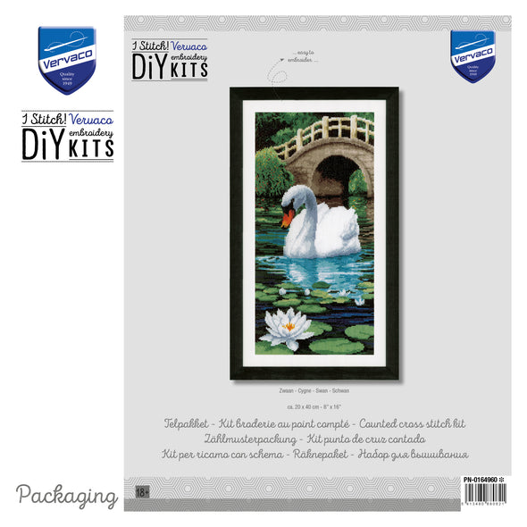 Swan Cross Stitch Kit by Vervaco