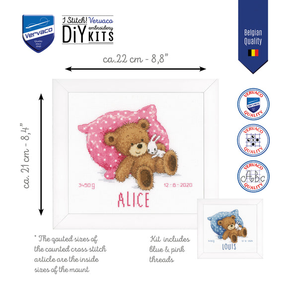 Sweet Bear Cross Stitch Kit by Vervaco