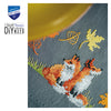 Foxes in Autumn Cross Stitch Table Runner Kit by Vervaco