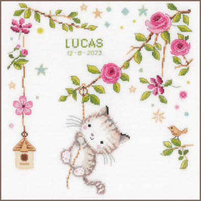 Cheeky Kitten Cross Stitch Kit by Vervaco