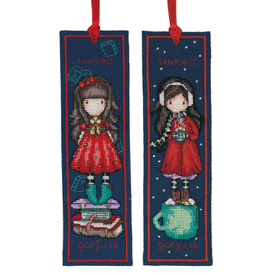 Gorjuss set of 2 Cross Stitch Bookmark Kit by Vervaco