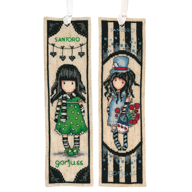 Gorjuss set of 2 Cross Stitch Bookmark Kit by Vervaco