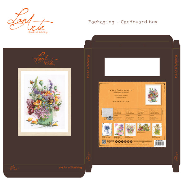 Flower Power Bouquet Cross Stitch Kit by Lanarte