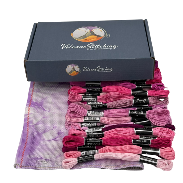 Shades of Pink Embroidery Thread Set by VolcanoStitching