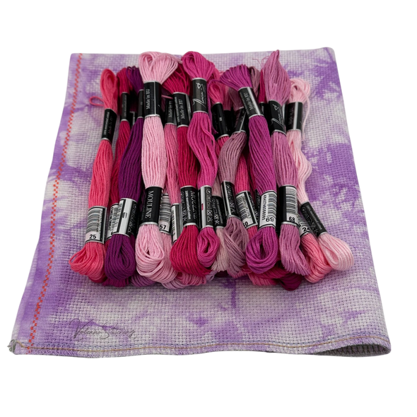 Shades of Pink Embroidery Thread Set by VolcanoStitching