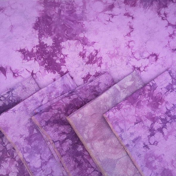 Purple Rapsody Hand Dyed Cross Stitch Fabric by VolcanoStitching