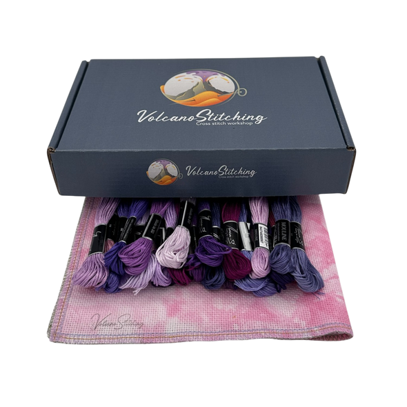 Shades of Purple Embroidery Thread Set by VolcanoStitching