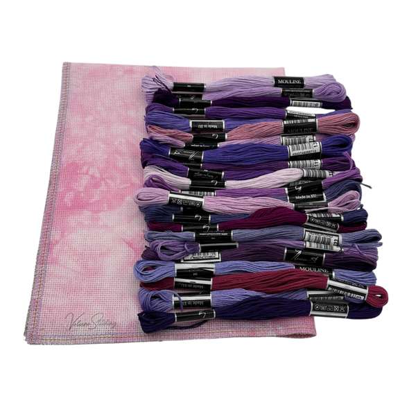 Shades of Purple Embroidery Thread Set by VolcanoStitching