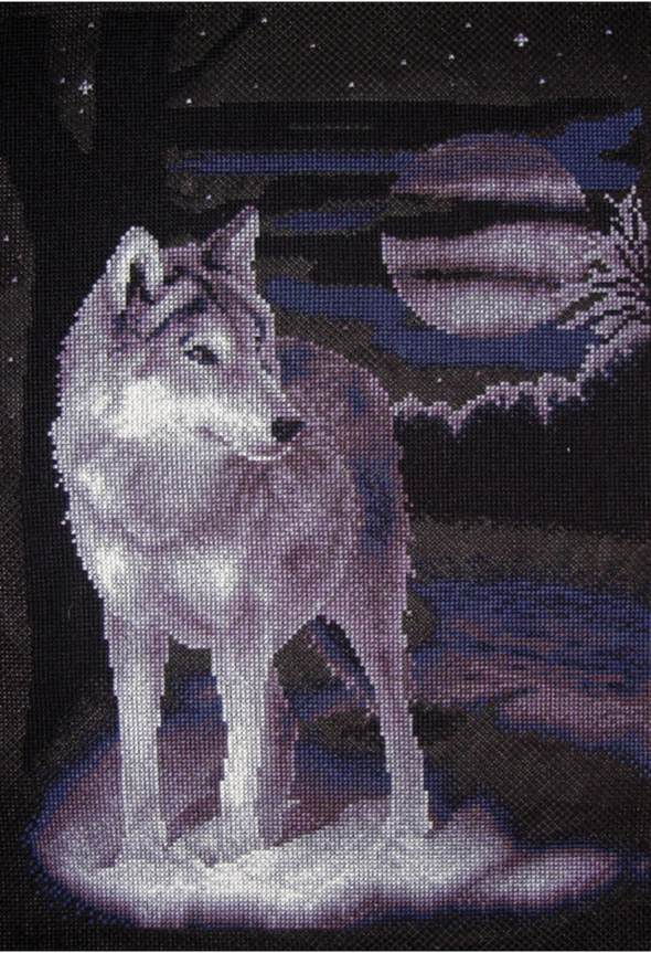 White Wolf Cross Stitch Kit by Panna 0462
