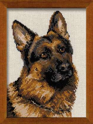 Cross stitch kit “German Shepherd”, Riolis