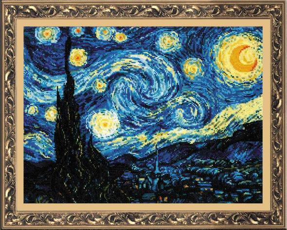 Cross stitch kit “Starry Night after Van Gogh`s Painting”, Riolis