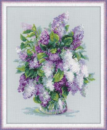 Cross stitch kit “Gentle Lilac”, Riolis