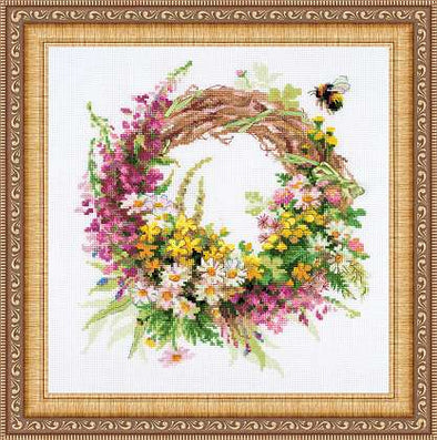 Cross stitch kit “Wreath with Fireweed”, Riolis